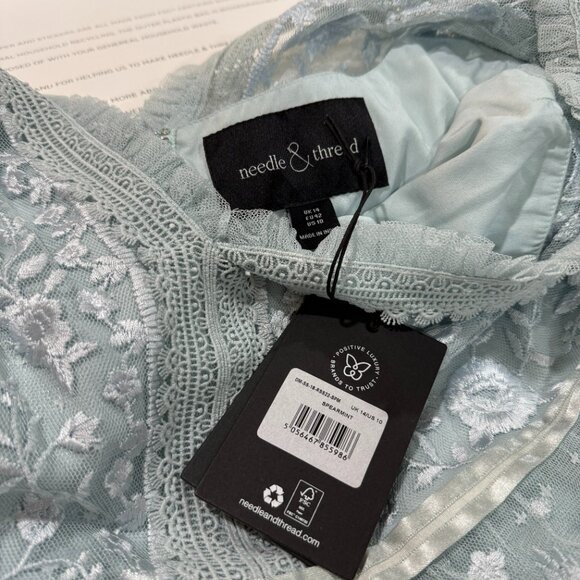 NWT Needle & Thread Spearmint Lace Tulle Dress Sz 10 Original Box Spring Summer - Picture 7 of 7